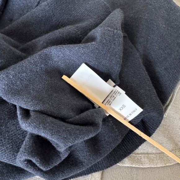 Brunello Cucinelli Cashmere cardigan with monili Size XXS Navy - Picture 8 of 14